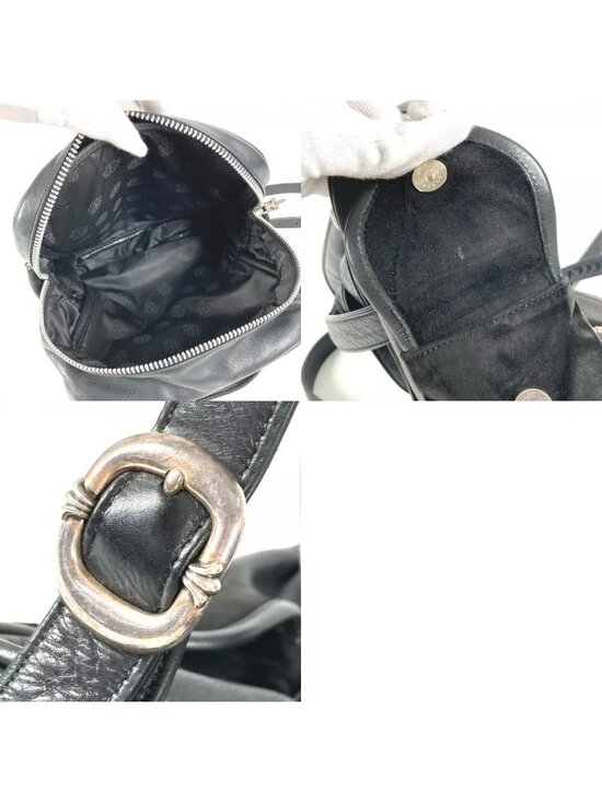 Chrome Hearts Backpack Gunslinger Logo Cross Leather Suede Black main image 5